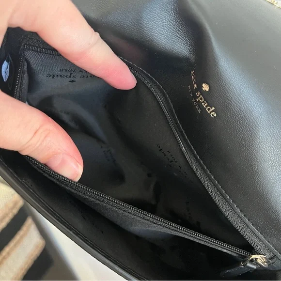 Kate Spade MSRP $299 Black Pebbled Leather Crossbody